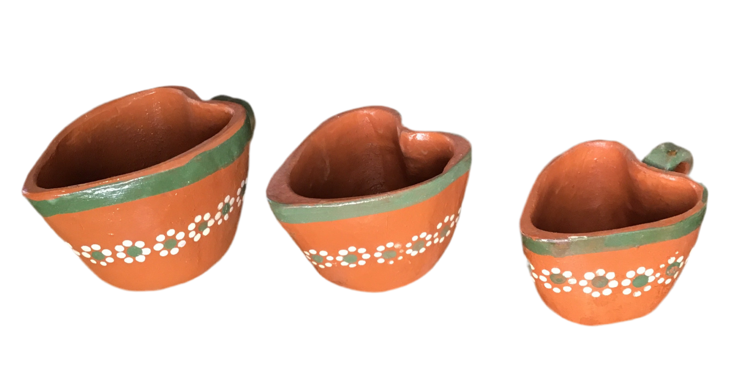Set of 3 Heart Shaped Mugs