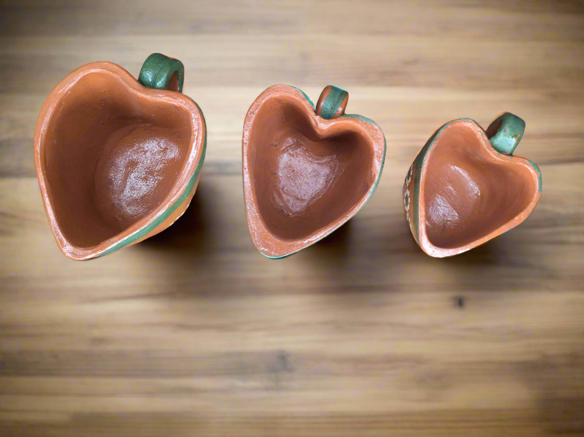 Set of 3 Heart Shaped Mugs