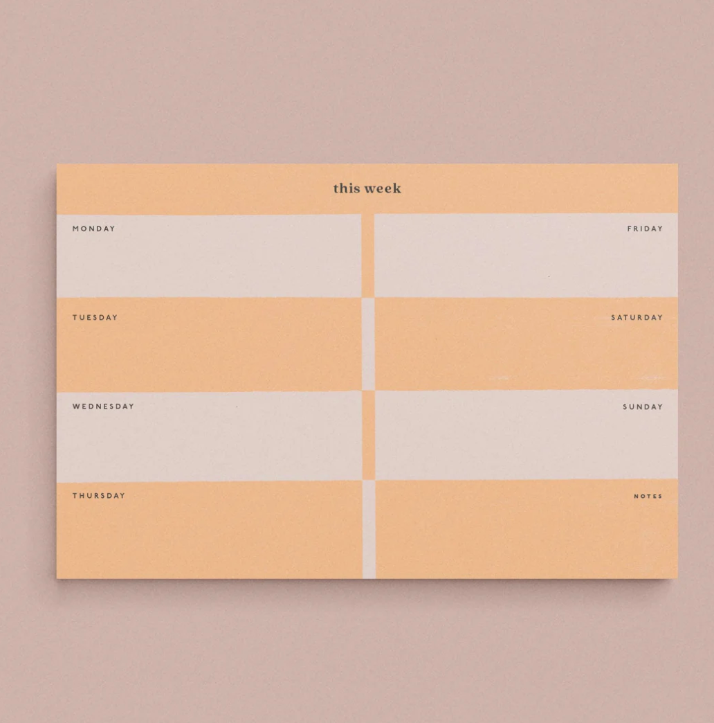 PS Large Week Pad Peach