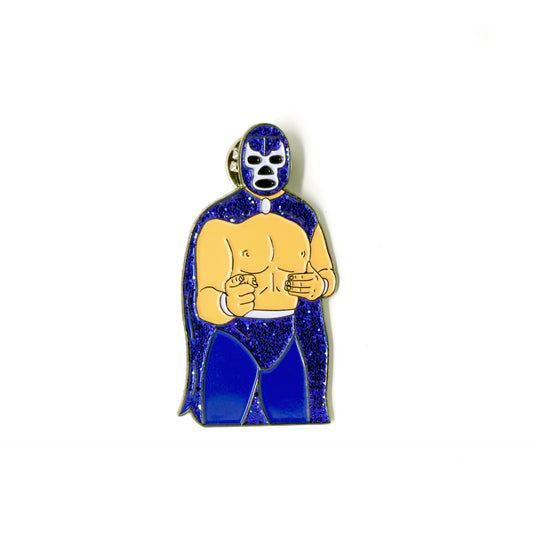 PW- Blue Demon Luchador Pin