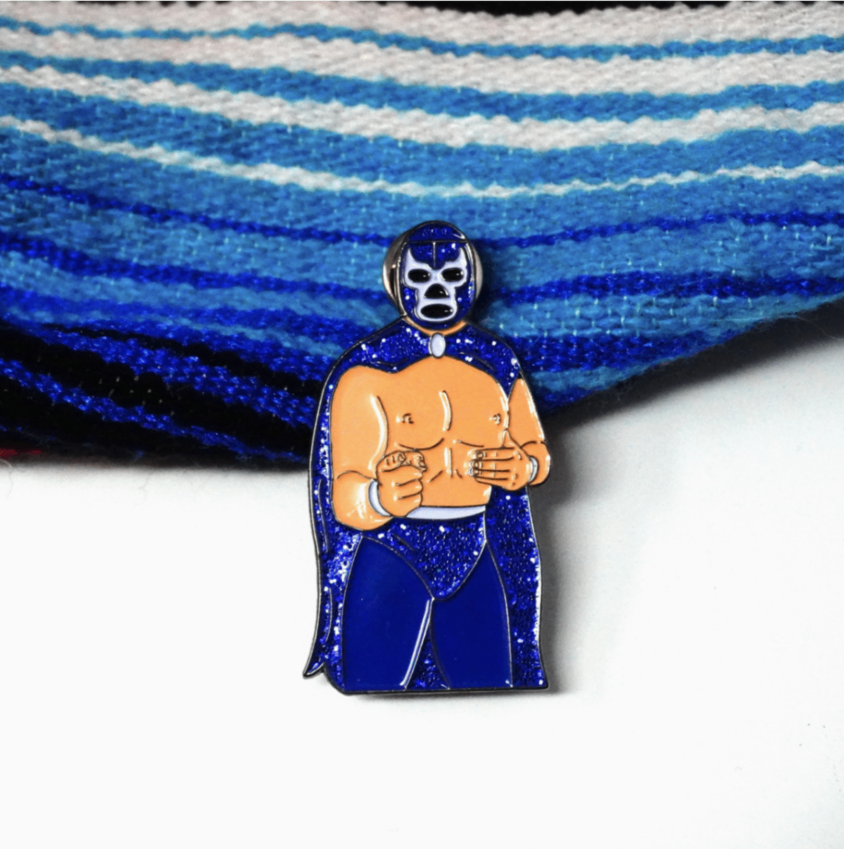 PW- Blue Demon Luchador Pin