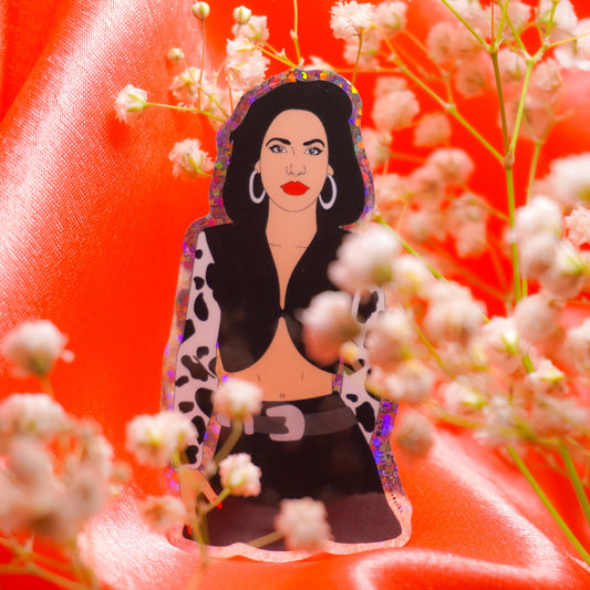PW- Selena In Cow Print 3" Sticker