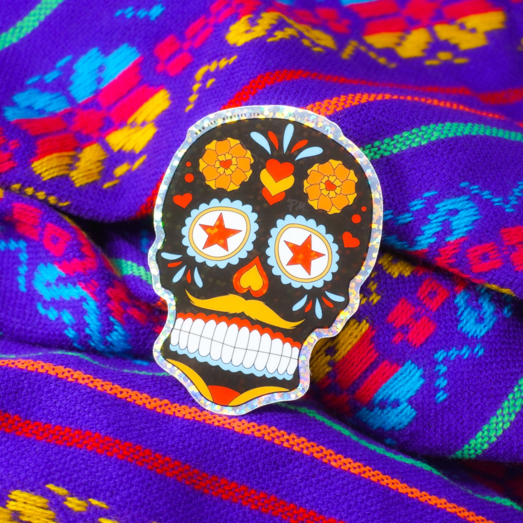 PW- Calavera de Amor (Sugar Skull) 3" Sticker