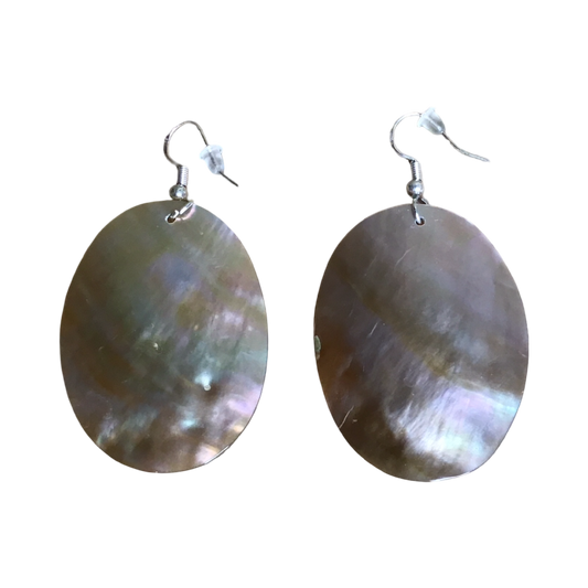 Az Large Abalone Shell Earrings