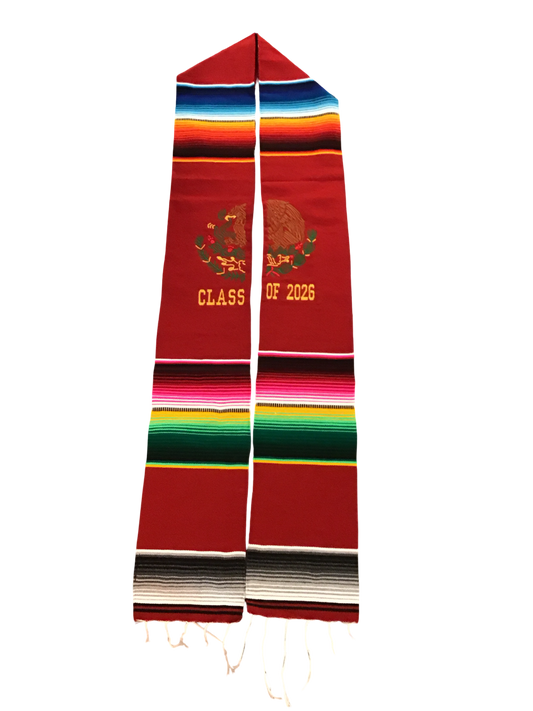 MM Mexican Flag Class of 2026 Graduation Sash