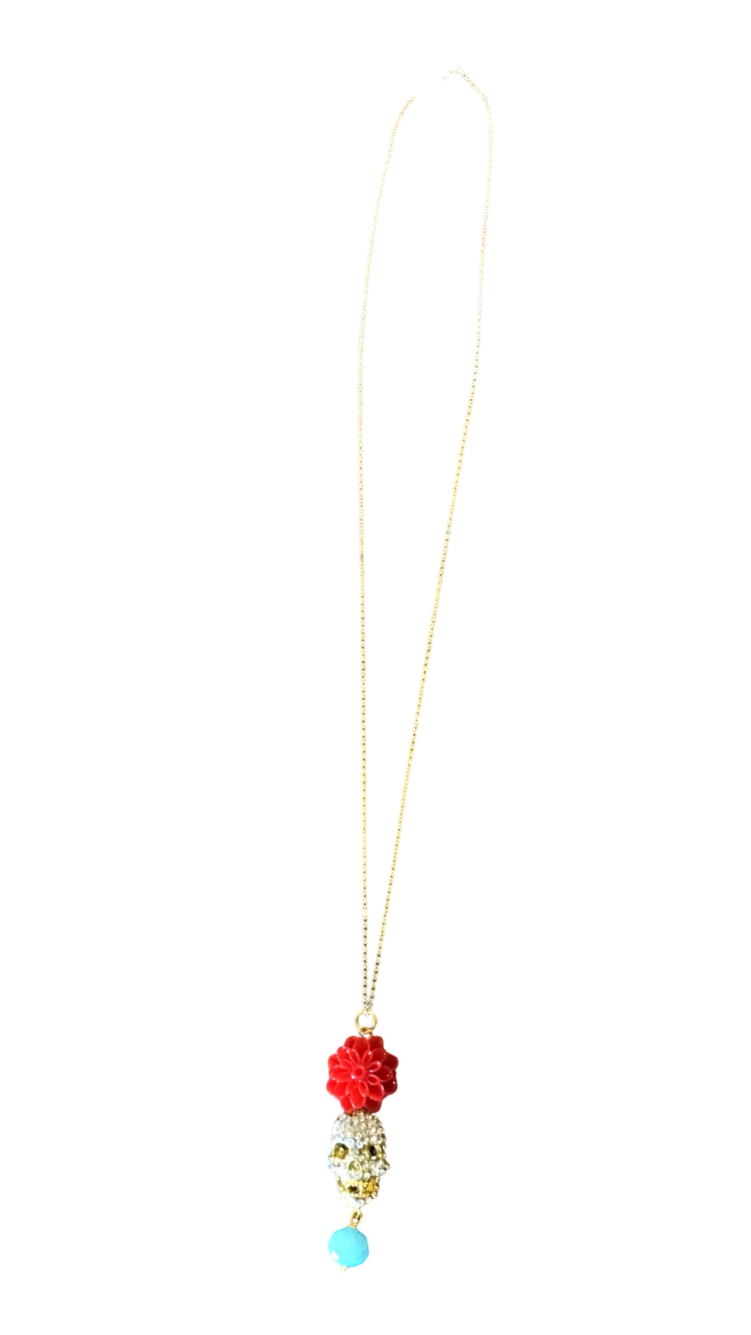 ILA58 Skull Rhinestone Necklace