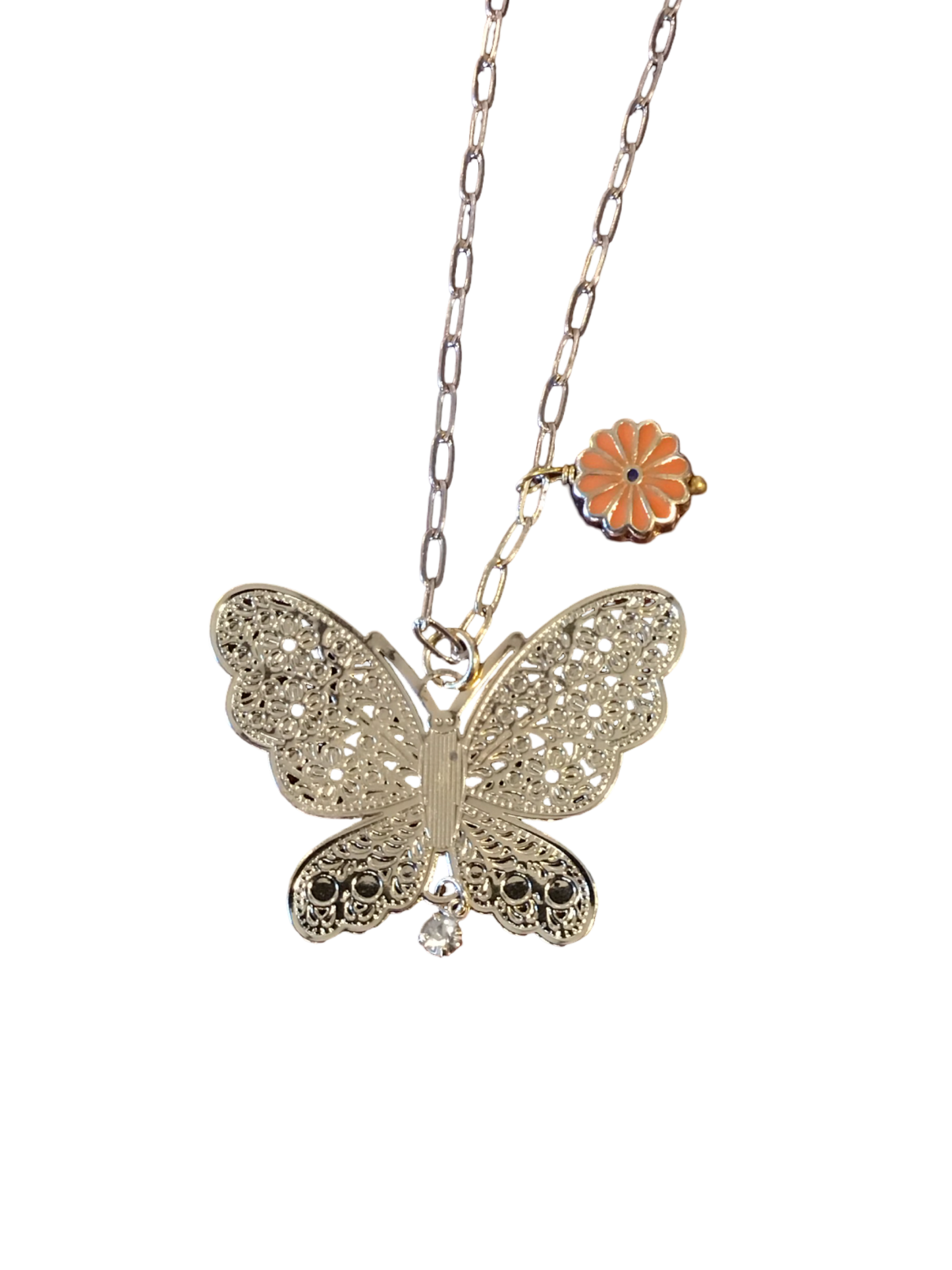 ILA58 Butterfly Necklace 18 k Gold pl