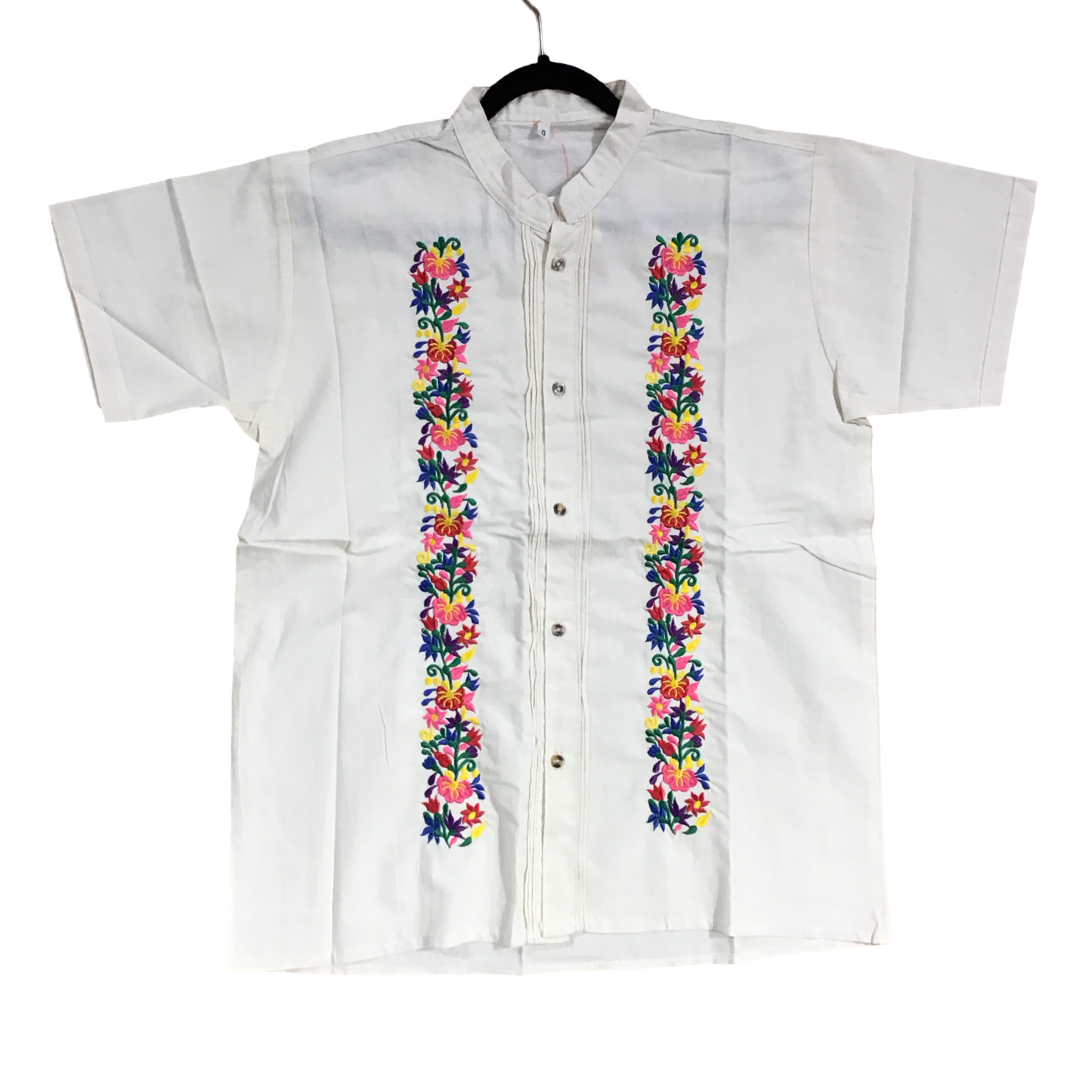 Adult Floral Guayabera Ivory