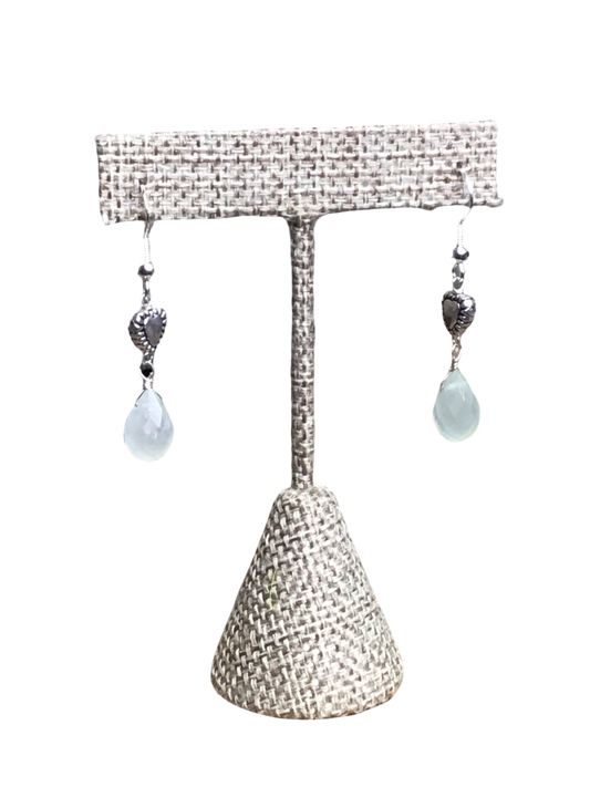 Az heart jade earrings
