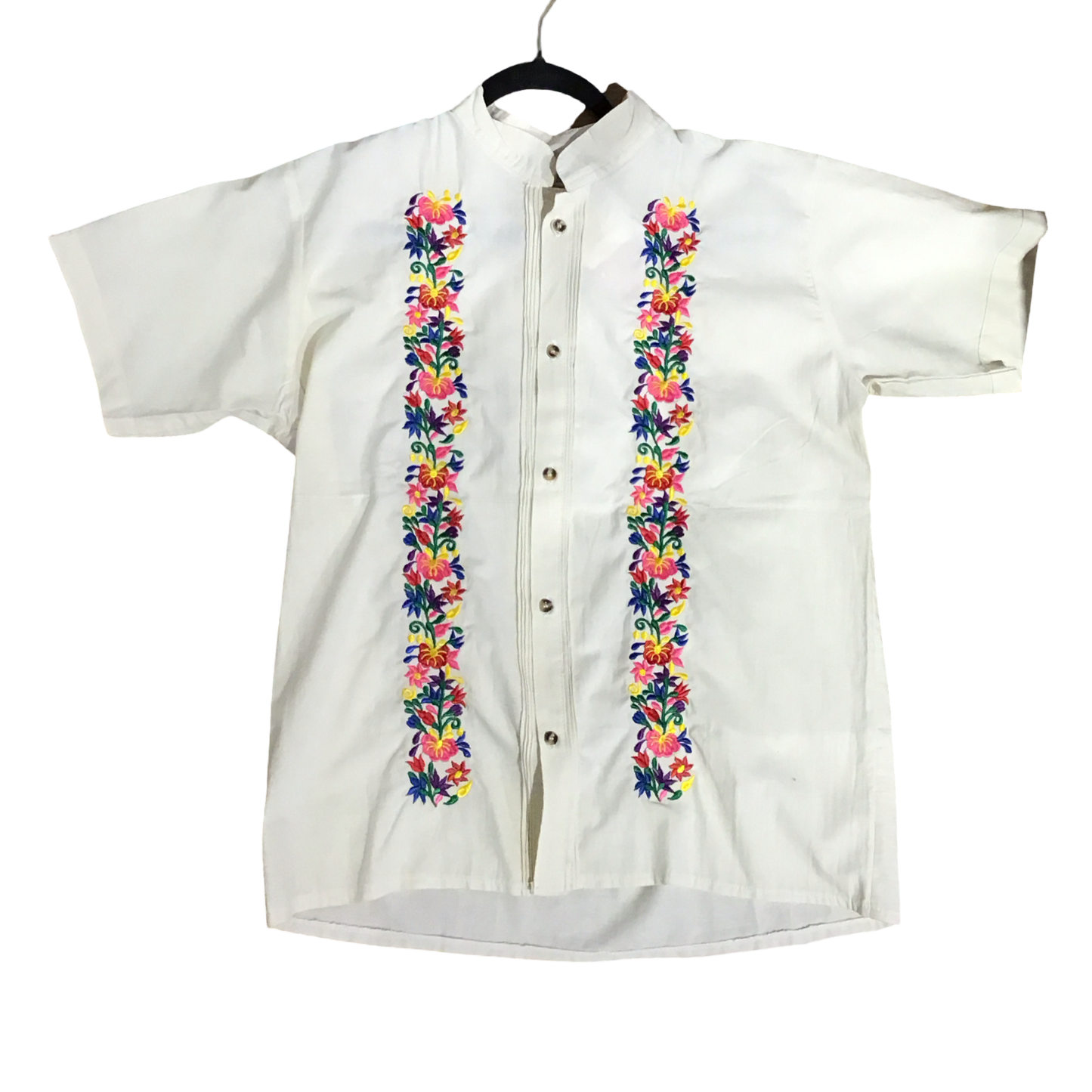 Adult Floral Guayabera Ivory