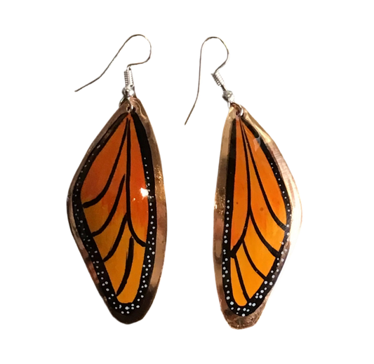 Butterfly Wings Copper Drop Earrings