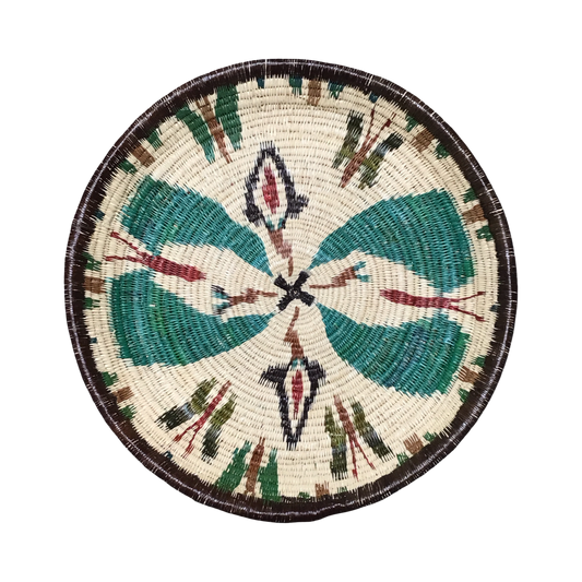 Green Butterfly Woven Plates