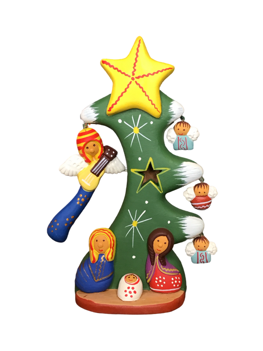 Tree Nativity Scene with Angels