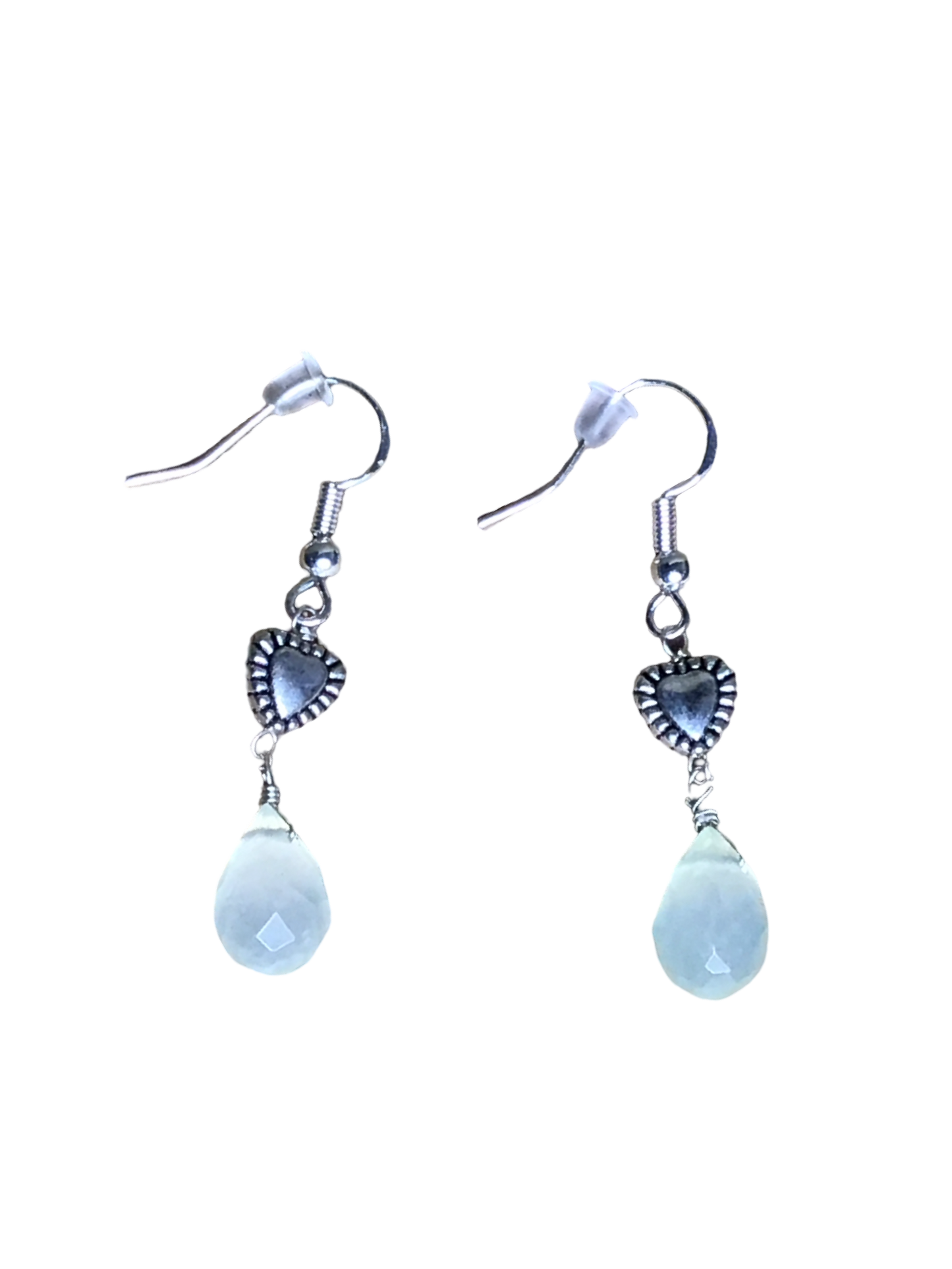 Az heart jade earrings