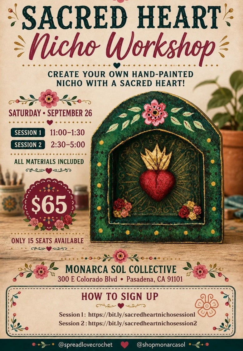 Sacred Heart Nicho Workshop - Sept 26th Session 2: 2:30pm -5pm